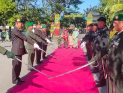 Kodim 1607/Sumbawa Gelar Tradisi Korp Sambut Kedatangan Dandim Baru