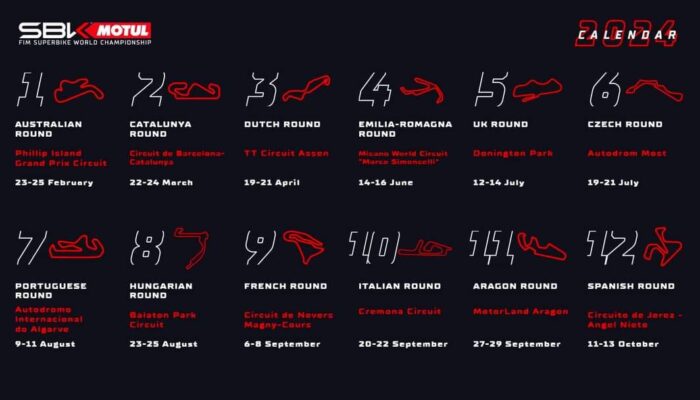 Dorna Sports Merilis Jadwal WSBK, Sirkuit Mandalika Tidak Ada Lagi