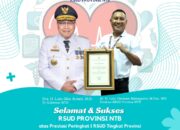 Belanja Alkes Produk Dalam Negeri, RSUD NTB Sabet Peringkat I Nasional dari Kemenkes