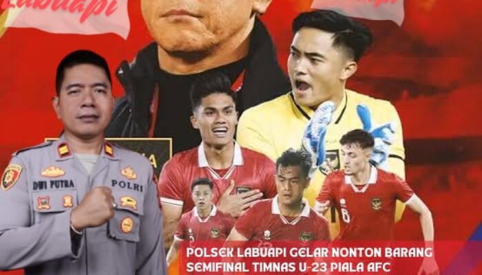 Semangat Garuda Menggema di Polsek Labuapi, Dukung Timnas U-23 Menuju Juara!