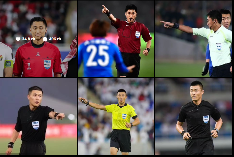 Wasit Shen Yinhao akan pimpin laga Timnas U23 Indonesia vs Uzbekistan di semifinal Piala Asia U23 2024 (Ist)