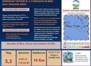 Gempa M5,2 Guncang Bima NTB, Tidak Berpotensi Tsunami