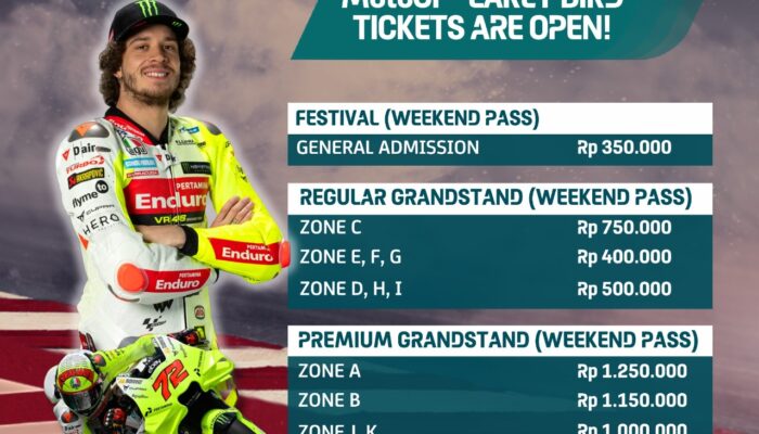 Tiket Early Bird MotoGP 2024 – Pertamina Grand Prix of Indonesia Dibuka!