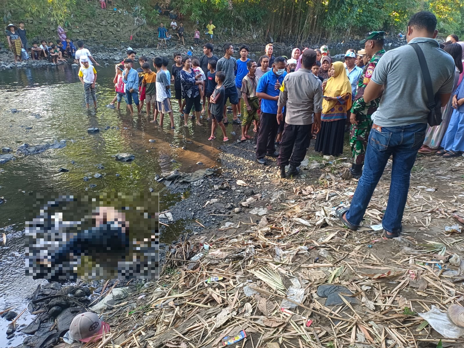 Lansia Ditemukan Tak Bernyawa di Sungai Babak Gerung, Penyebab Kematian Masih Misteri