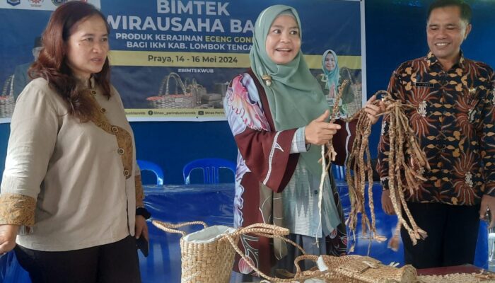 Eceng Gondok Menjadi Peluang Baru bagi Wirausaha Baru di Lombok Tengah