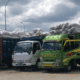 antrian truk yang mengangkut jagung mengular hingga belasan kilometer.