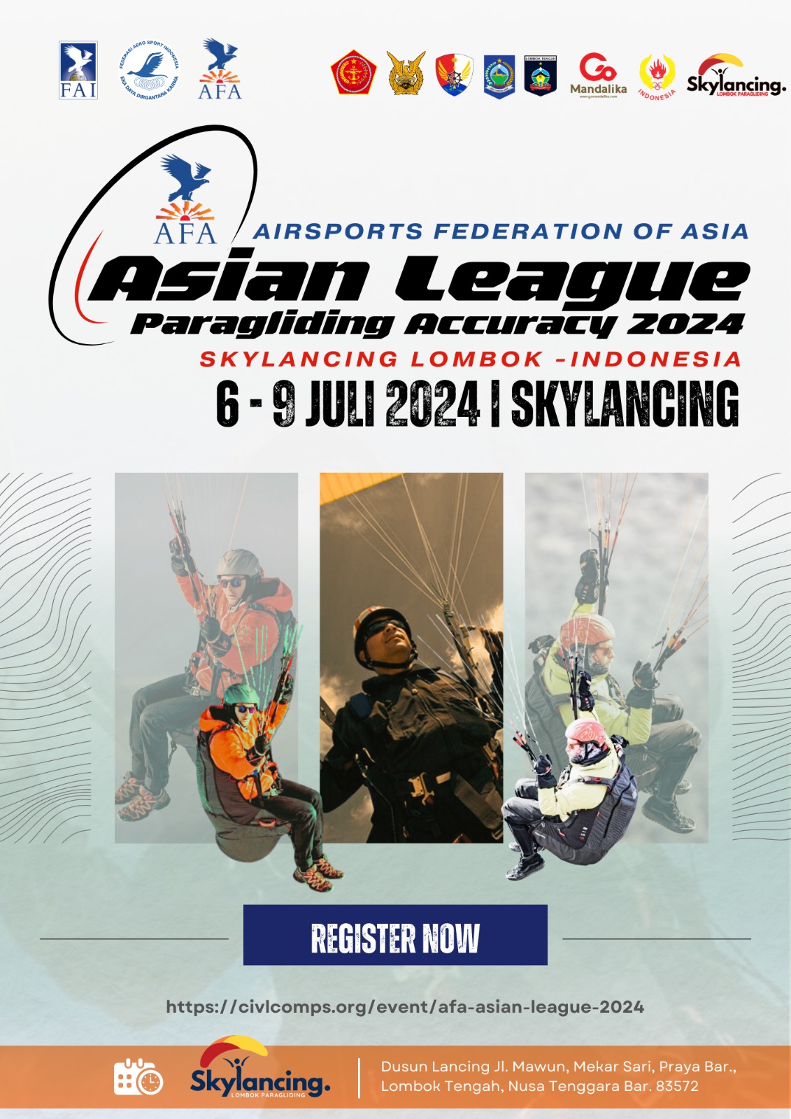 Siap-siap, Event Paralayang Dunia Bakal Digelar di Sky Lancing Lombok Juli Ini