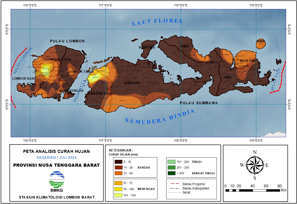 Curah Hujan NTB Juli 2024: Memasuki Musim Kemarau dengan Potensi Kekeringan