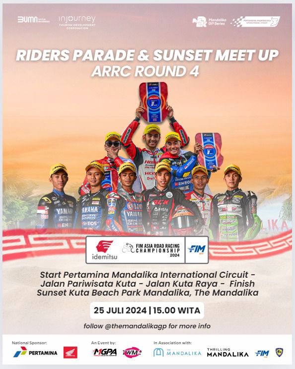 Parade Pembalap di Pantai Kuta, Menandai Lompatan Besar ARRC 2024 di Asia