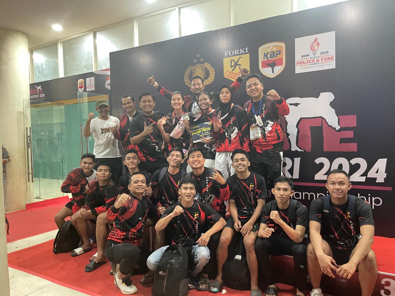 Tim Karate Polda NTB Raih 20 Medali di Kejuaraan Nasional Karate Kapolri Cup 2024