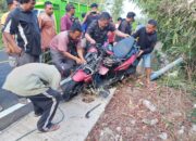 Gagal Kendalikan Motor, WNA Jerman Tabrak Pembatas Jalan