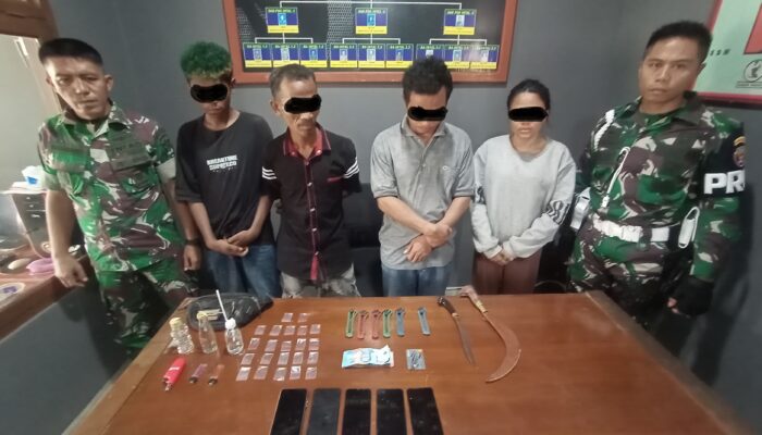 Kodim 1608/Bima Tangkap Empat Terduga Bandar Narkoba di Rabadompu Barat