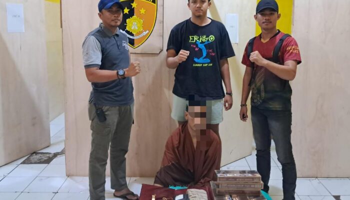 Polsek Sape Amankan Pelaku Pencurian Emas