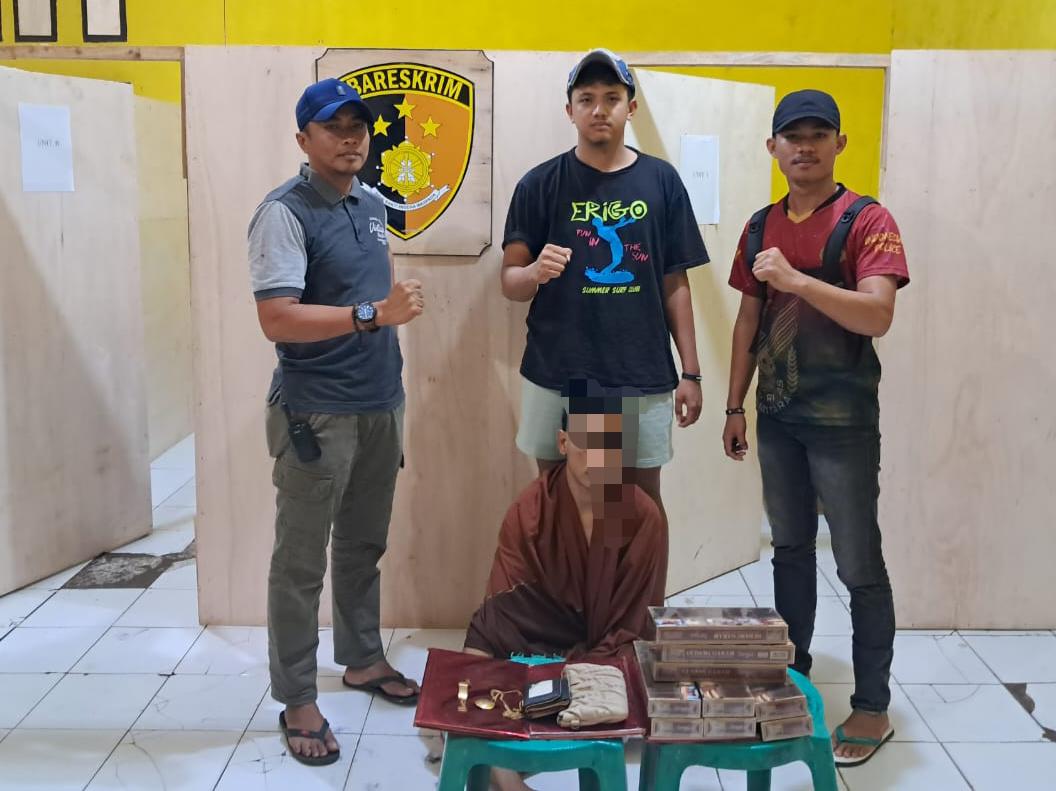 Polsek Sape Amankan Pelaku Pencurian Emas