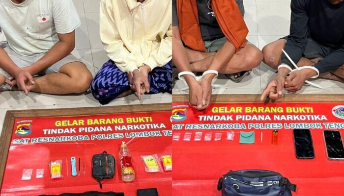 Polres Lombok Tengah Bongkar Jaringan Sabu di Pujut dan Praya Timur