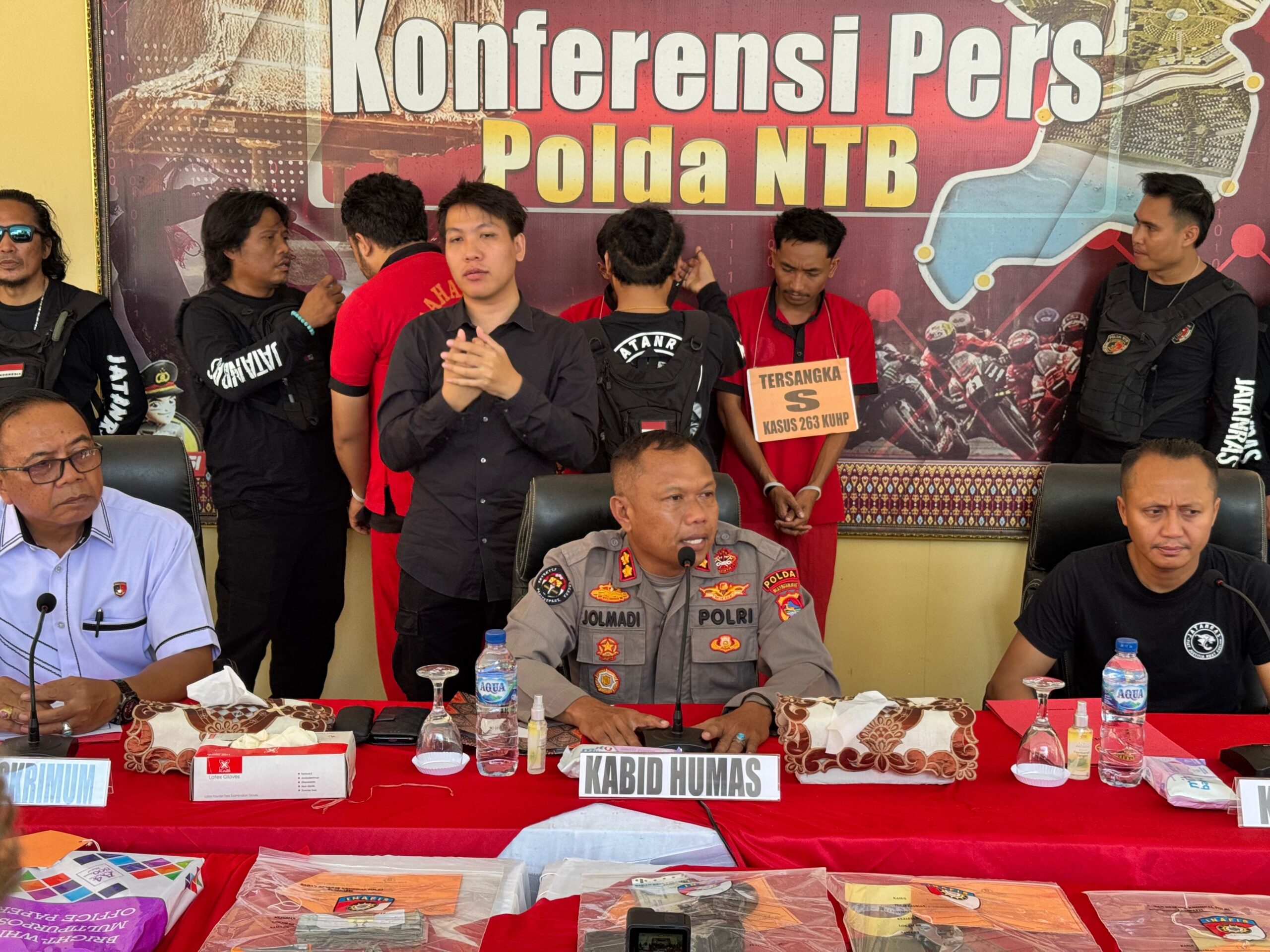 Polda NTB Ungkap Dua Kasus Kriminal di Awal 2025, Tiga Tersangka Diamankan