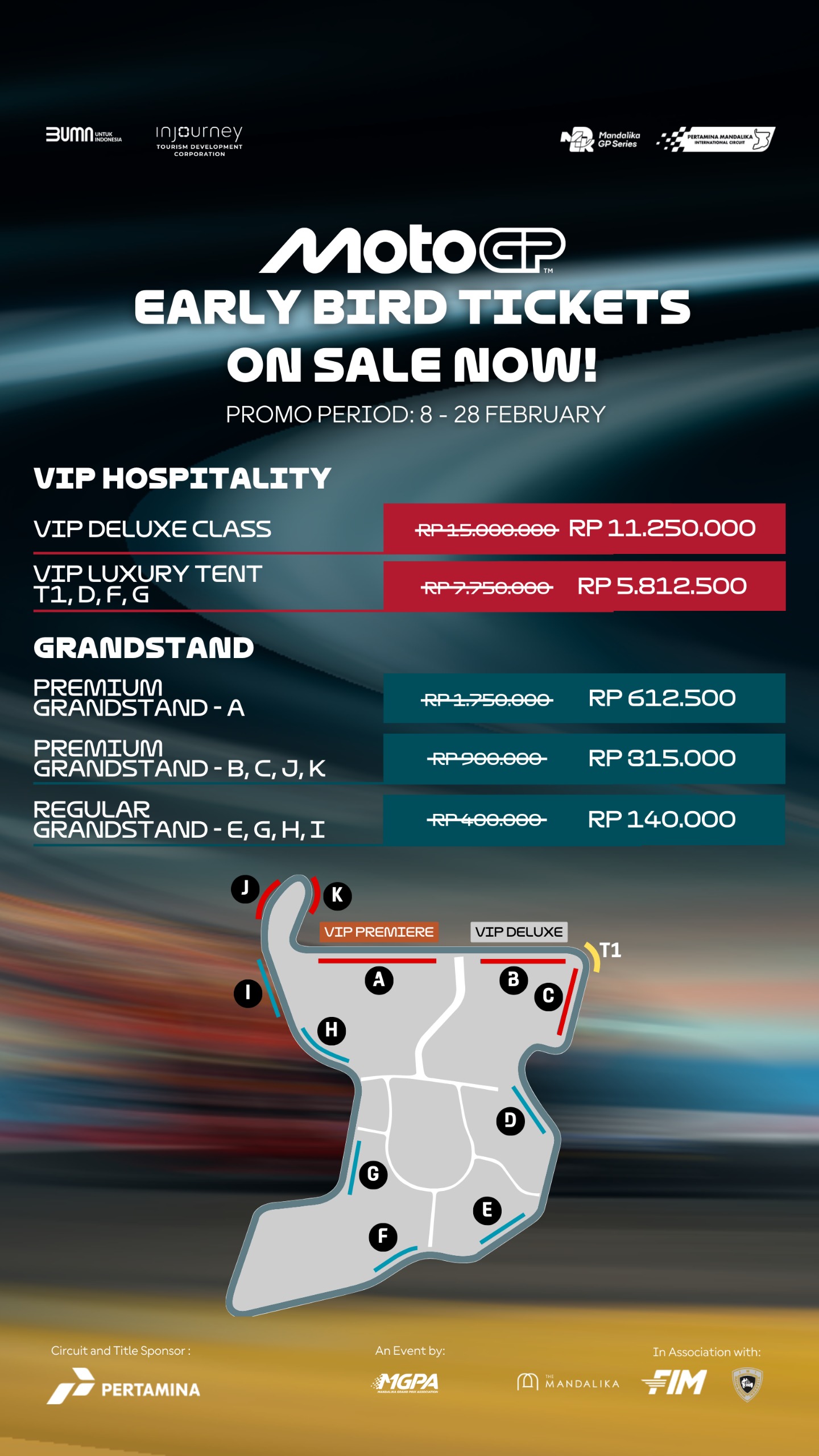 Resmi Dibuka! Tiket MotoGP Mandalika 2025 Mulai Rp 140.000