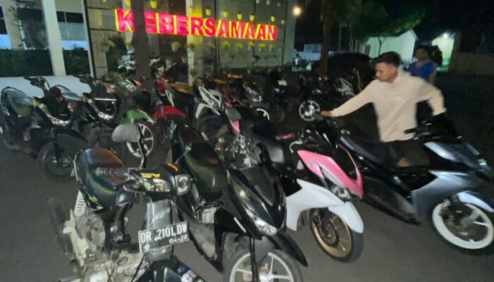 Polres Lombok Tengah Amankan 27 Motor dalam Razia Balap Liar Selama Ramadan