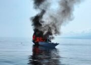 Kapal Nelayan Asal Sumbawa Terbakar di Perairan Gili Meno, Seluruh Awak Selamat