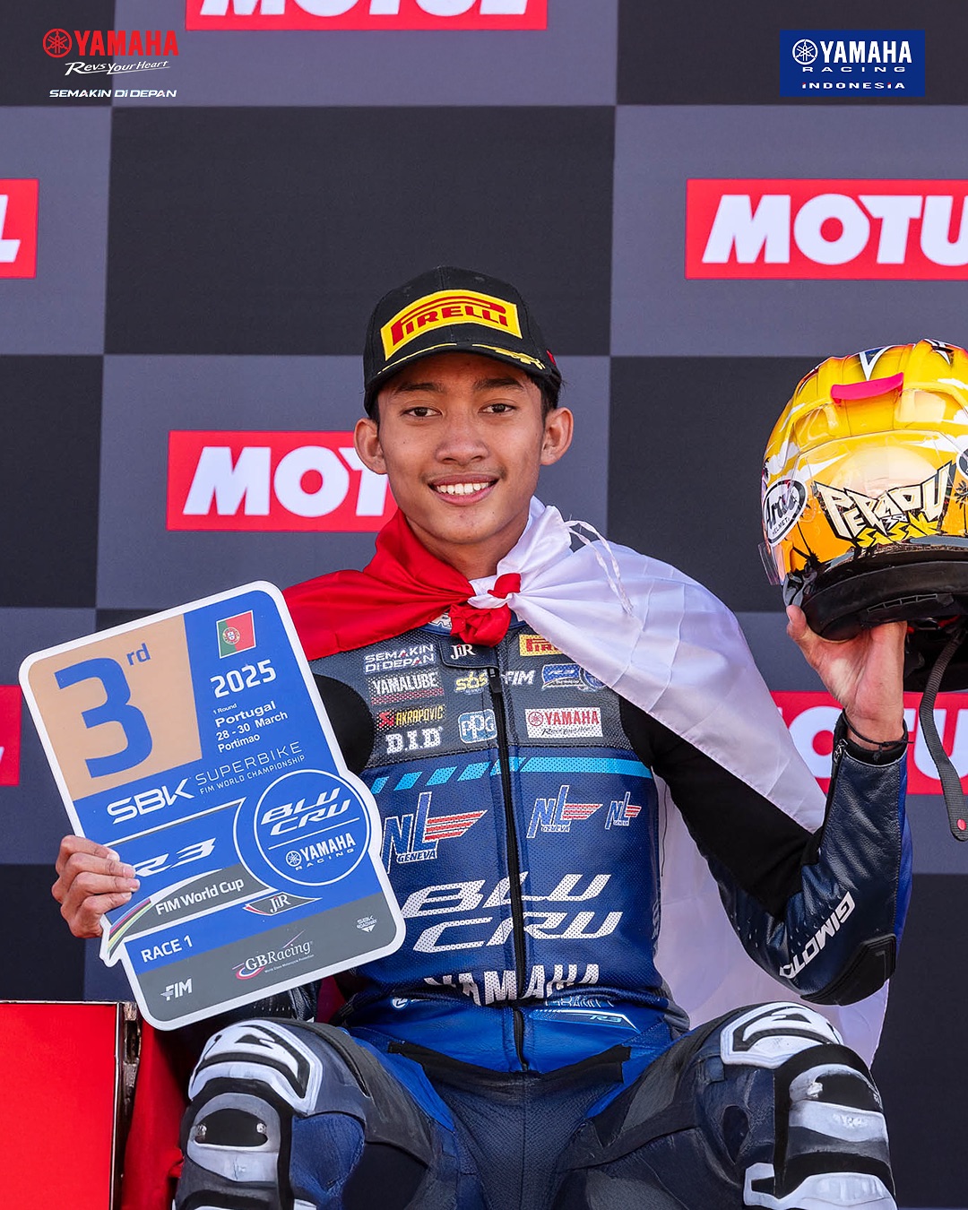 Arai Agaska Gebrak Eropa! Podium Ke-3 di Balap Perdana R3 World Cup 2025