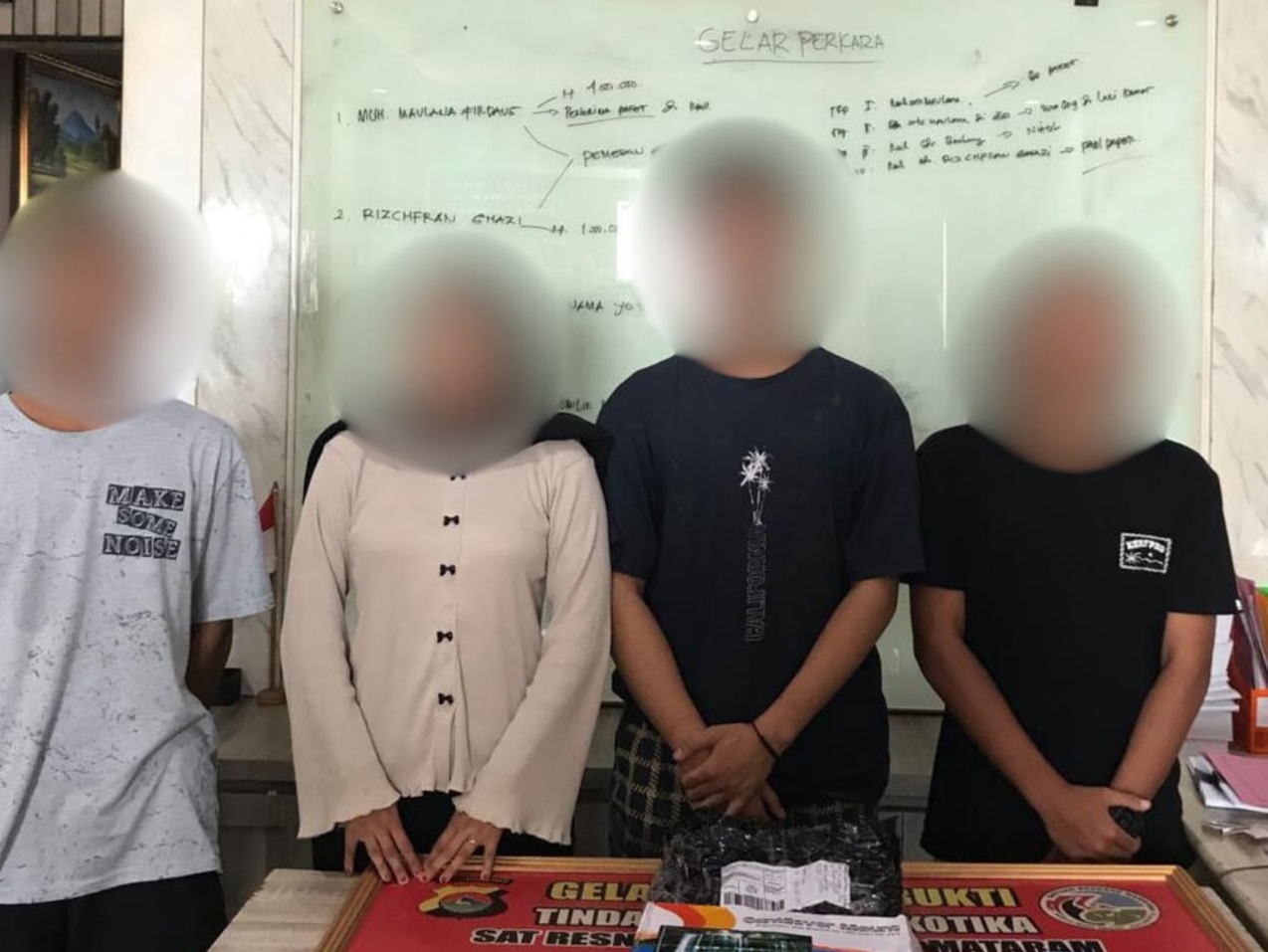 4 Terduga Pemesan Ganja Patungan di Mataram Ditangkap, Salah Satunya Mahasiswa
