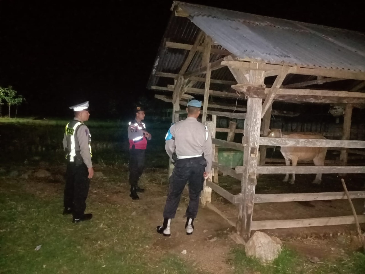 Polsek Sekotong Gencar Patroli Malam, Sasar Kandang Ternak Cegah Aksi 3C