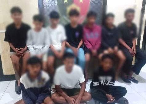10 Remaja Diamankan Polisi Terkait Pengeroyokan Pemuda Lombok Tengah