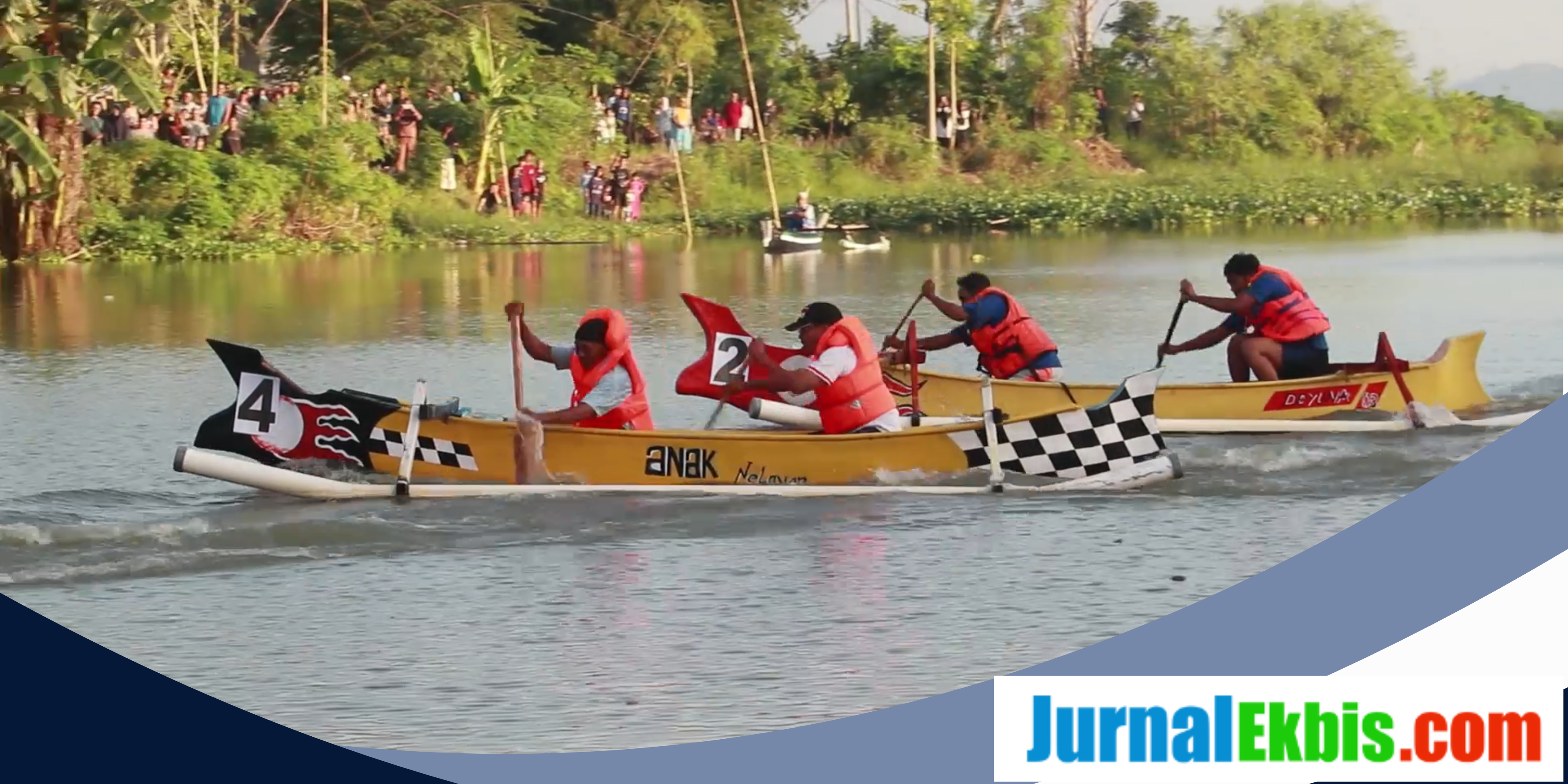 Sampan Ngebut! Sungai Geleger Jadi Arena Balap Paling Seru di Lombok