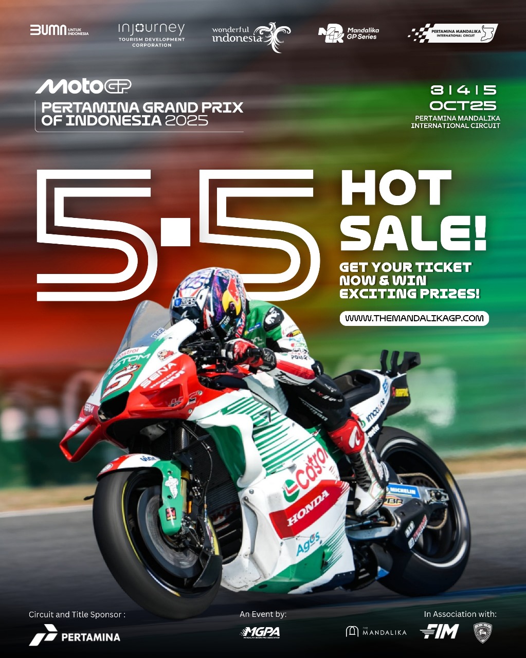 SIAP-SIAP! Tiket Spesial MotoGP Mandalika 2025 Diburu, Hot Sale 5.5