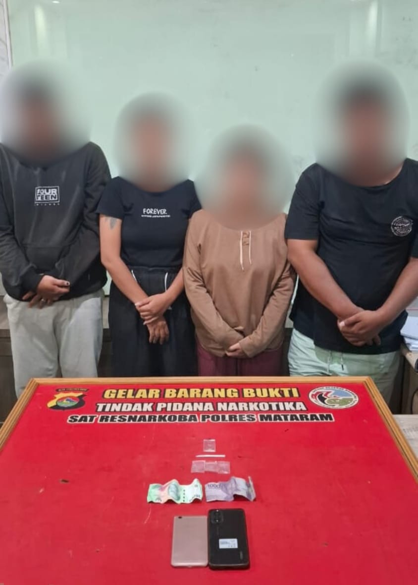 Ketahuan 'Tukar Pasangan', Empat Warga Mataram Terciduk Kasus Narkoba