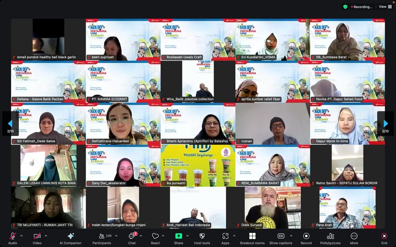 Pertamina UMK Academy 2025 Resmi Dimulai, 288 Mitra Binaan Siap Naik Kelas