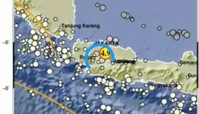 Gempa Bumi M 4,9 Guncang Bekasi, Terasa hingga Jakarta dan Tangerang