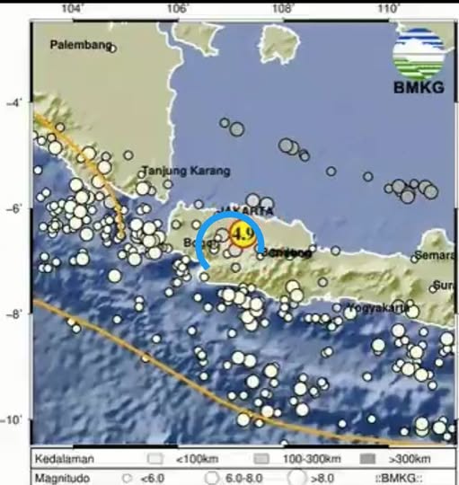 Gempa Bumi M 4,9 Guncang Bekasi, Terasa hingga Jakarta dan Tangerang