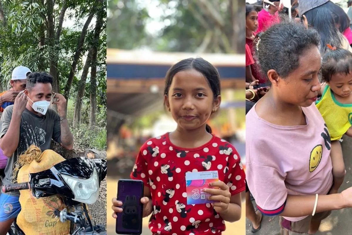 Indosat Bagi Ribuan Masker untuk Warga Terdampak Erupsi Lewotobi