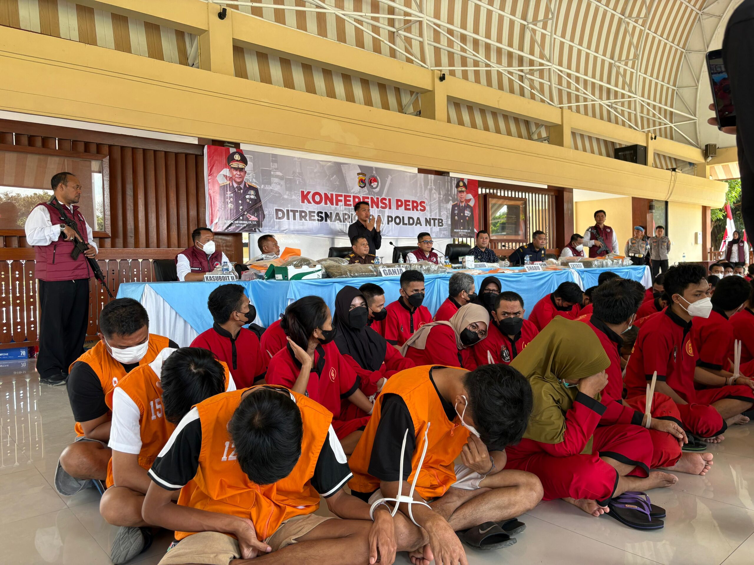 Polda NTB Bongkar 12 Kasus Narkoba, 23 Tersangka Ditangkap