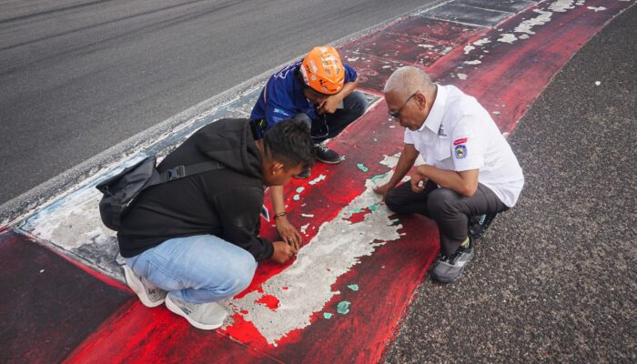 Mandalika Cat Ulang Kerbs Jelang MotoGP 2025