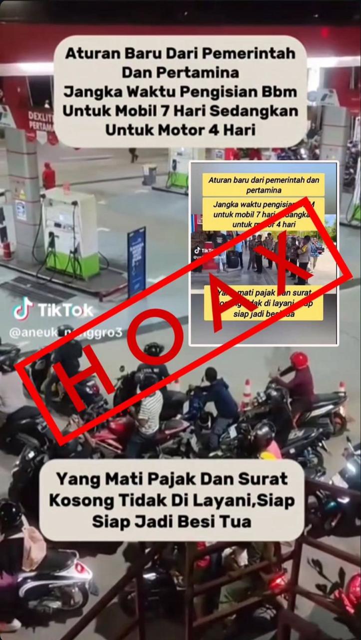 Isu Pembatasan BBM dan Kebakaran SPBU Dipastikan Hoaks