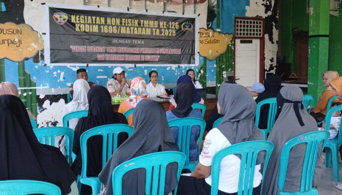 TMMD 126 Kodim Mataram Hadirkan Layanan KB Gratis bagi Warga Dasan Geria