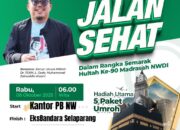 Hultah NWDI ke-90: Jalan Sehat di Mataram Berhadiah 5 Paket Umrah, Target 30 Ribu Peserta