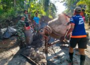 TMMD ke-126 Kodim 1606 Mataram Fokus Betonisasi Jalan Rawan Longsor di Giri Madia