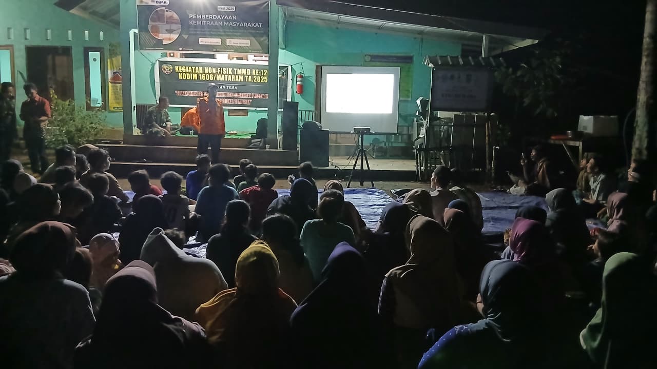 TMMD Kodim 1606 Mataram Edukasi Warga Giri Madia Hadapi Bencana