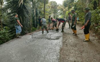 Menjelang Penutupan TMMD ke-126 di Lobar, Semangat Gotong Royong TNI dan Warga Giri Madia Jadi Teladan