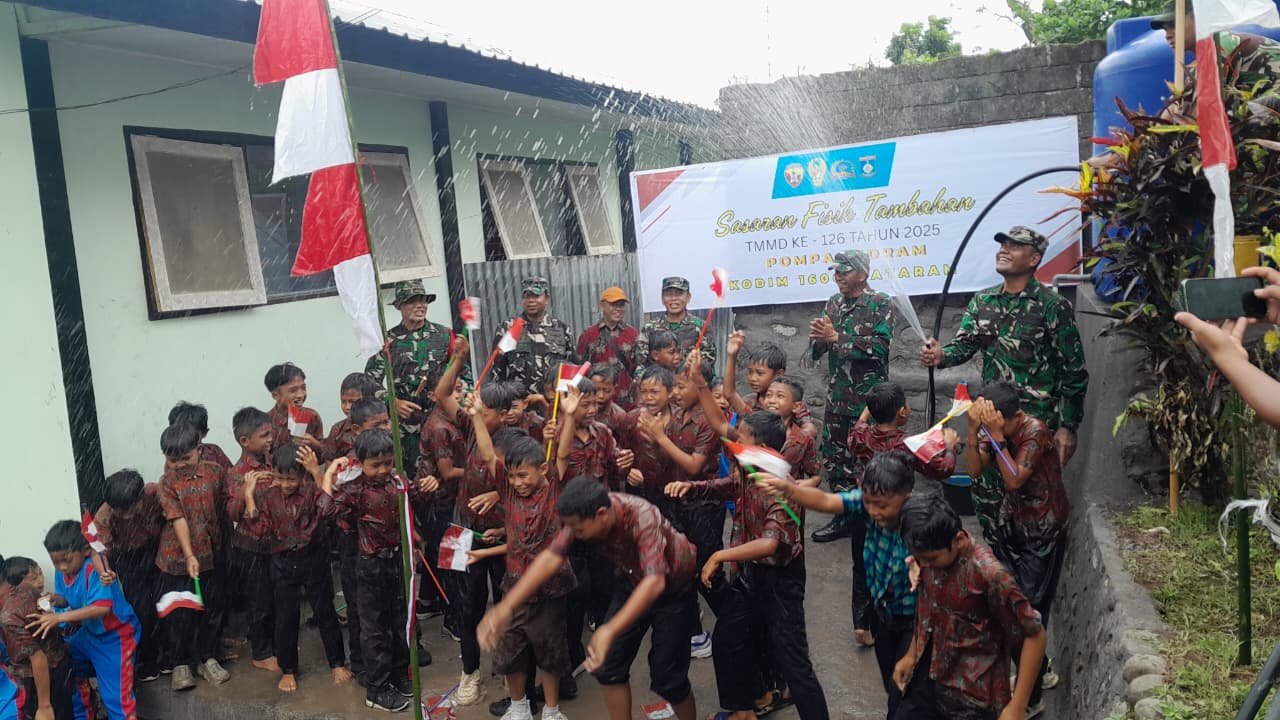 TMMD ke-126 Kodim 1606/Mataram Rampung, Warga Giri Madya Bahagia Nikmati Jembatan dan Pompa Hidram Baru