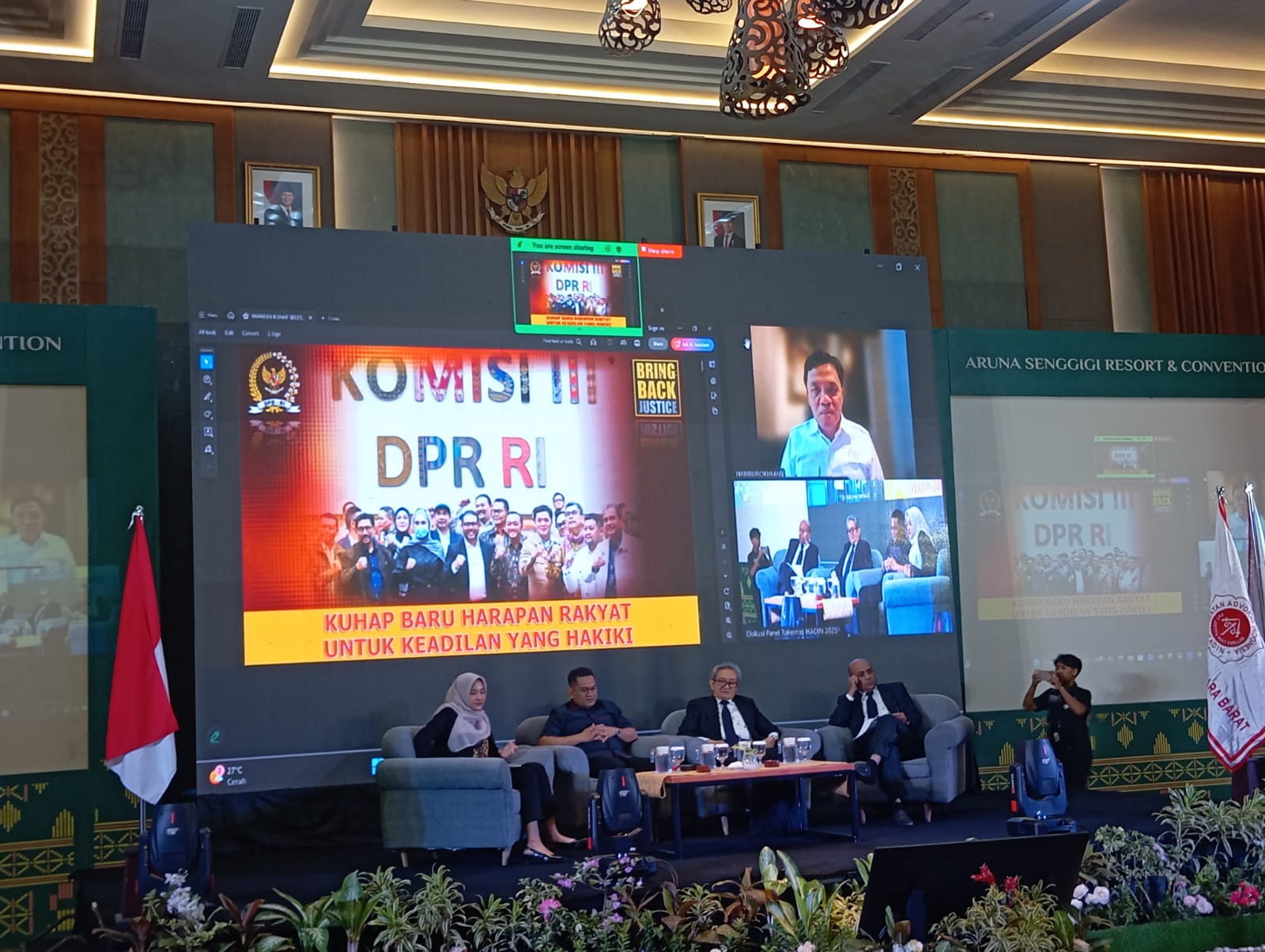 Rakernas IKADIN Bahas Tantangan Penegakan Hukum Pasca KUHP Baru