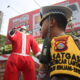  Robot Santa Knalpot Brong Jadi Ikon Pos Pengamanan Nataru di Mataram