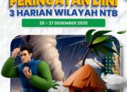 BMKG Keluarkan Peringatan Dini: Hujan Lebat dan Petir Landa NTB Malam Ini, Warga Diminta Waspada