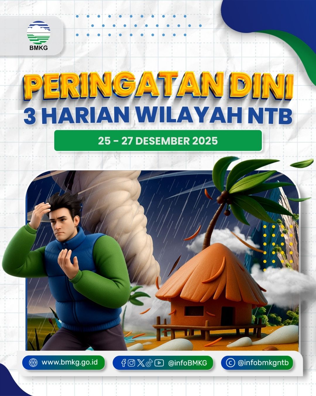 BMKG Keluarkan Peringatan Dini: Hujan Lebat dan Petir Landa NTB Malam Ini, Warga Diminta Waspada