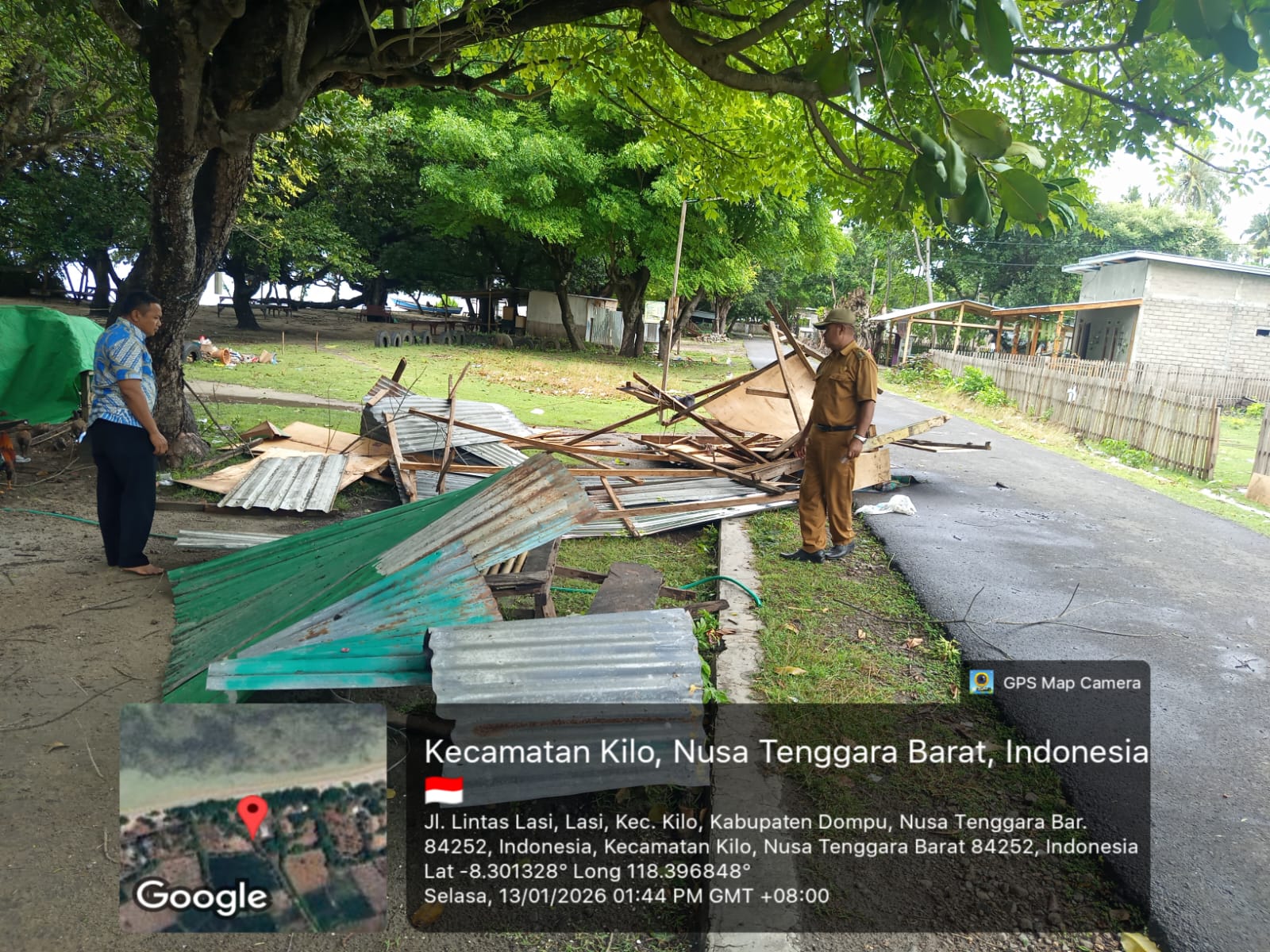 Angin Kencang Terjang Dompu, Rumah Rusak dan Ternak Mati di Kilo