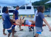Aksi Sigap Polairud Polda NTB Evakuasi Korban Patah Tulang di Gili Trawangan