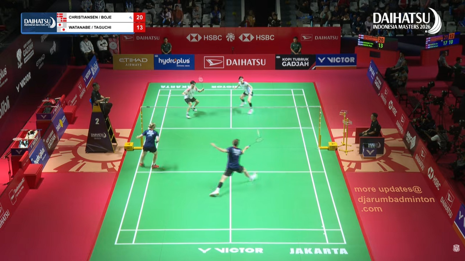Christiansen/Boje Ungguli Watanabe/Taguchi di Indonesia Masters 2026